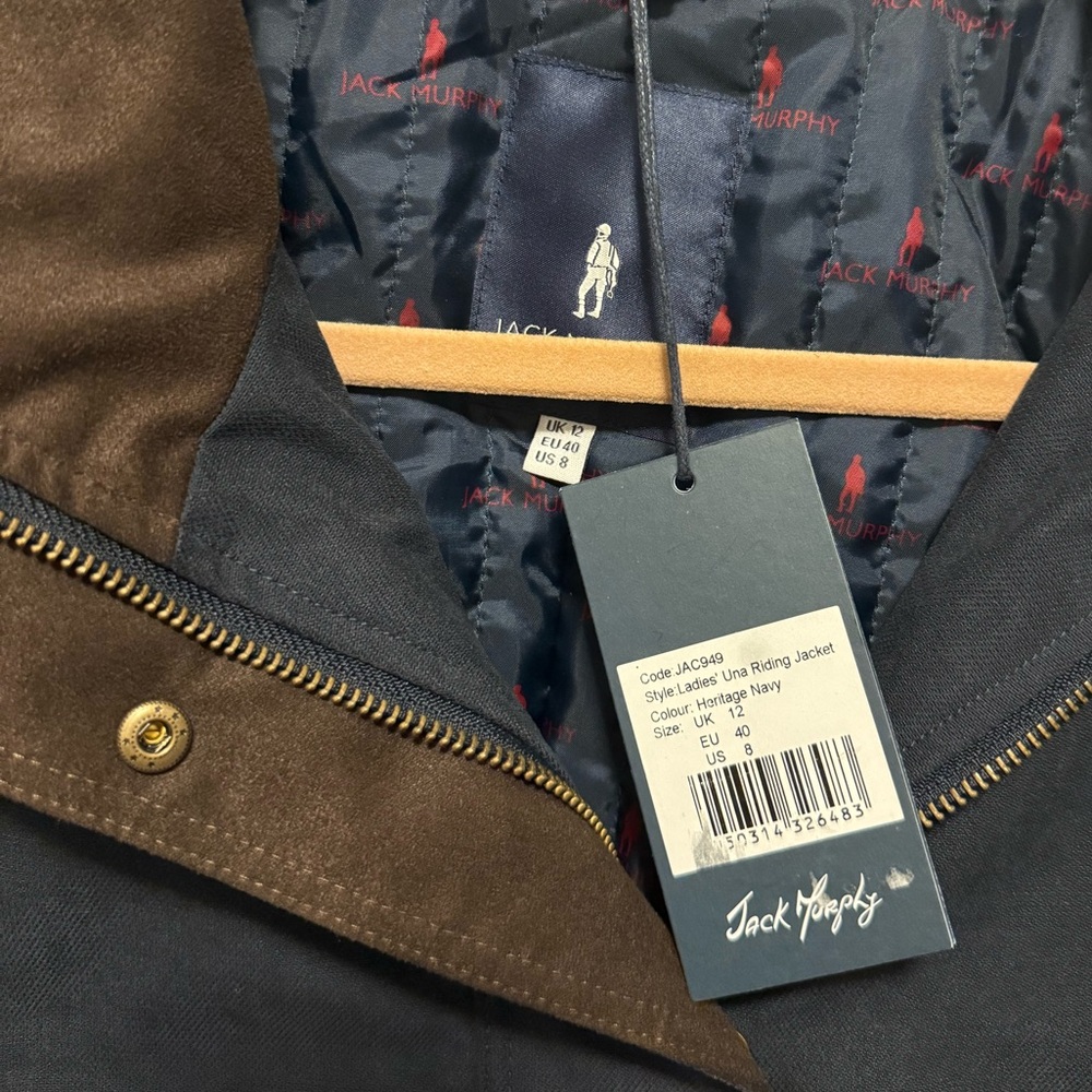 Jack Murphy Navy Blue Barbour Jacket - NWT - Picture 14 of 14